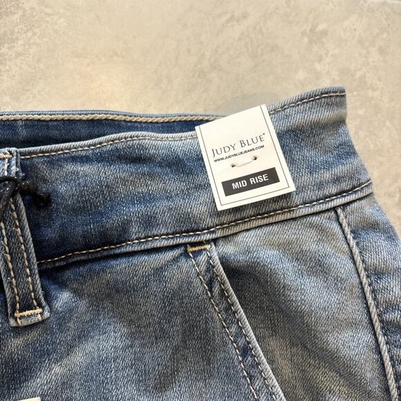 Judy Blue Women’s Mid Rise Wide Leg Jeans Stretch Denim Sz 20W Plus 34” In NWT - Picture 5 of 8